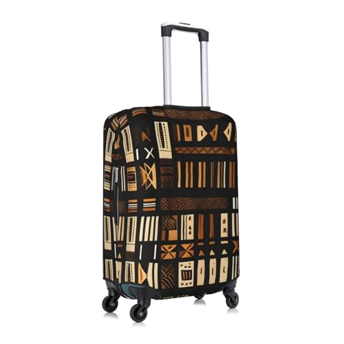 Travel Elastic Luggage Cover,African Mud Cloth Tribal Print Suitcase protection cover Case Cover with zipper.3