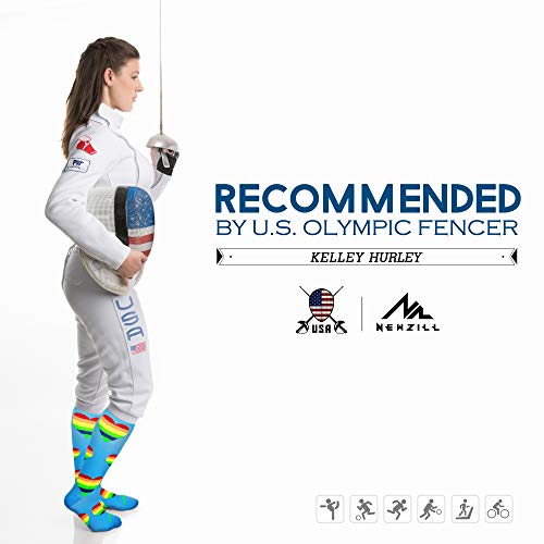 Image of NEWZILL Medical Compression Socks for Women & Men, 20-30 mmHg Knee-High Support for Circulation, All-Day Comfort for Work Travel Running Cycling and Fitness