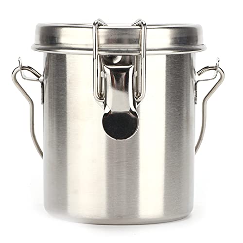 Leopacat Pinselreiniger aus Edelstahl mit Auslaufsicherem Deckel, Eimer für Pinselreiniger, luftdichter Eimer mit abnehmbarem Filtersieb, Doppellöffelbehälter, Ölfarben Zubehör für Pinsel Reinigung