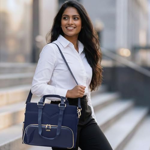 Image of VAYA Zaelia Office Tote Bag for Women with Insulated Lunch Storage, Laptop Work Bag with Removable Shoulder Strap, Stylish Travel & Office Tote