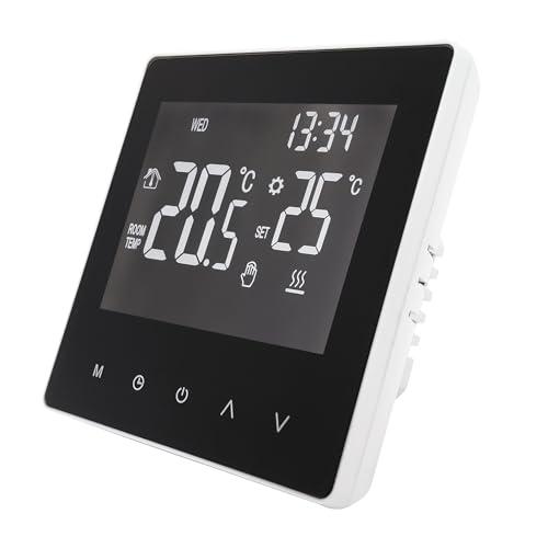 LED ATOMANT Termostato Calefacción Inteligente WiFi Digital con Control por Móvil, para Caldera de Gas, Eléctrica o Suelo Radiante, Control Mediante App Smart Life, Compatible con Alexa y Google Home