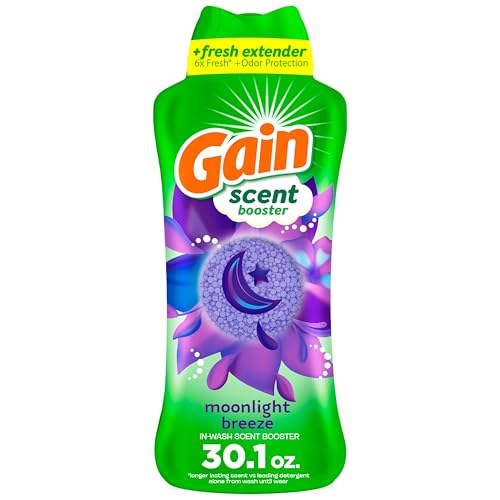 Gain In-Wash Laundry Scent Booster, Moonlight Breeze Scent, 30.1 OZ, Fresh Extender + Odor Protection