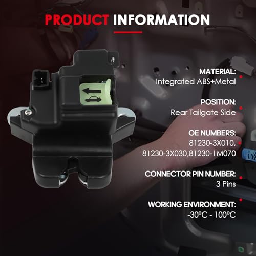 Image of CCIYU Trunk Latch Lock Actuator for Hyundai for Elantra 2011-2016 | Rear Tailgate Lock Latch Actuator replaces 81230-3X010,81230-3X030,81230-1M070,81230-1W030