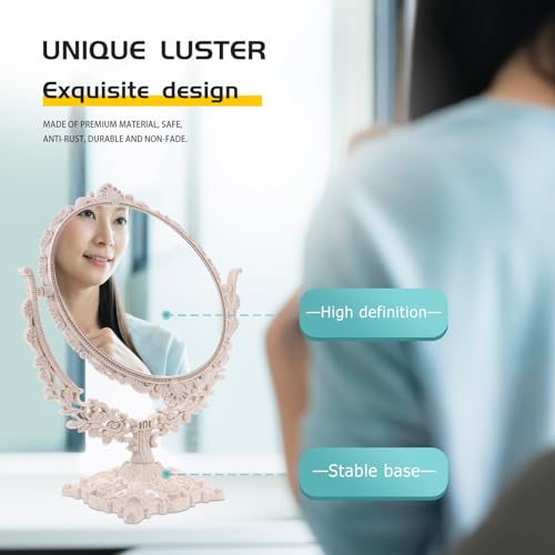 Miroir de maquillage stable double face pour corriger les reflets flous