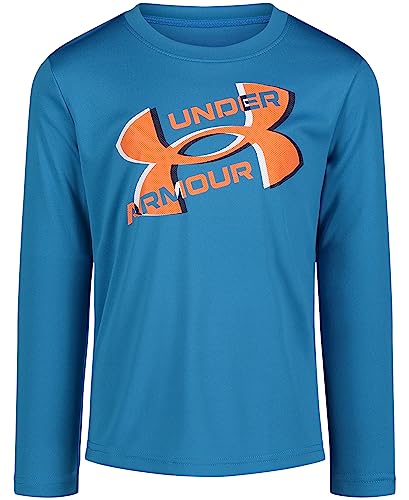 Image of Under Armour Boys' Long Sleeve Logo Graphic T-Shirt, Lightweight & Breathable, Relaxed Fit