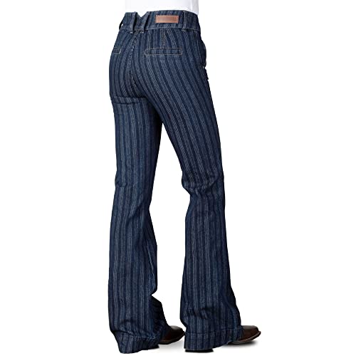 Rock and Roll Denim Ladies Jaquard Stripe Trouser RRWD5HRZQI Jeans