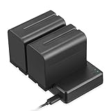 NP-F970 Battery (2-Pack, 8800mAh) and Dual USB Charger for Sony NP F970 NP F750 F550 F570, Sony Handycams, Sony CCD-SC55, TR516, TR716, TR818, TR910, TR917