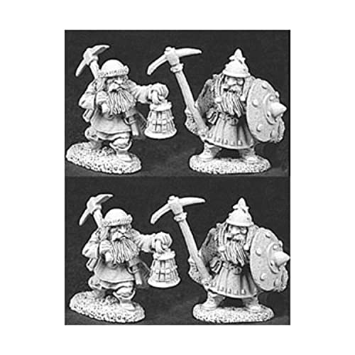 Nwarven Miners 4P Reaper Miniatures 06040 figurines naines Dark Heaven