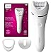 Philips Epilator Series 8000, Wet & Dry, delicate and skin contact attachments for women,3 Accessories included, BRE700/04