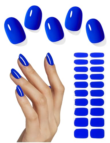 Wahrshei Nagelfolien, 20 SC neon blueg UV Gel Nagelfolie, Nagelfolie Selbstklebend