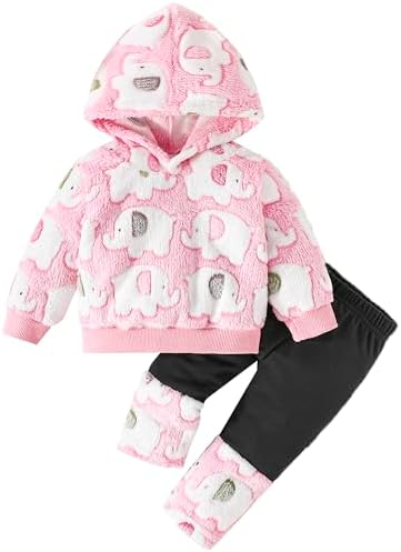 Jecson Toddler Baby Girl Clothes: Soft Fleece & Thermal Outfits S...