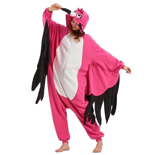 Adult Flamingo Onesie Costume - Image 4