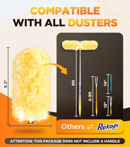 Image of 30 Count Heavy Duty Duster Refills for Swiffer, Multisurface 360 Larger Size Dusters with 4X Microfibers, Unscented Disposable Dusters for Cleaning Home, Blinds, Fans, Corners (Only Duster)