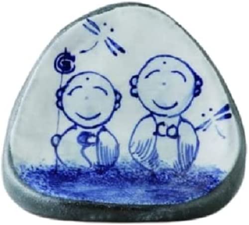 エールネット(Ale-net) 置物 お地蔵様 守り神 置き地蔵様 ニ人 8×高7cm 風水 縁起物 開運 置物 美濃焼