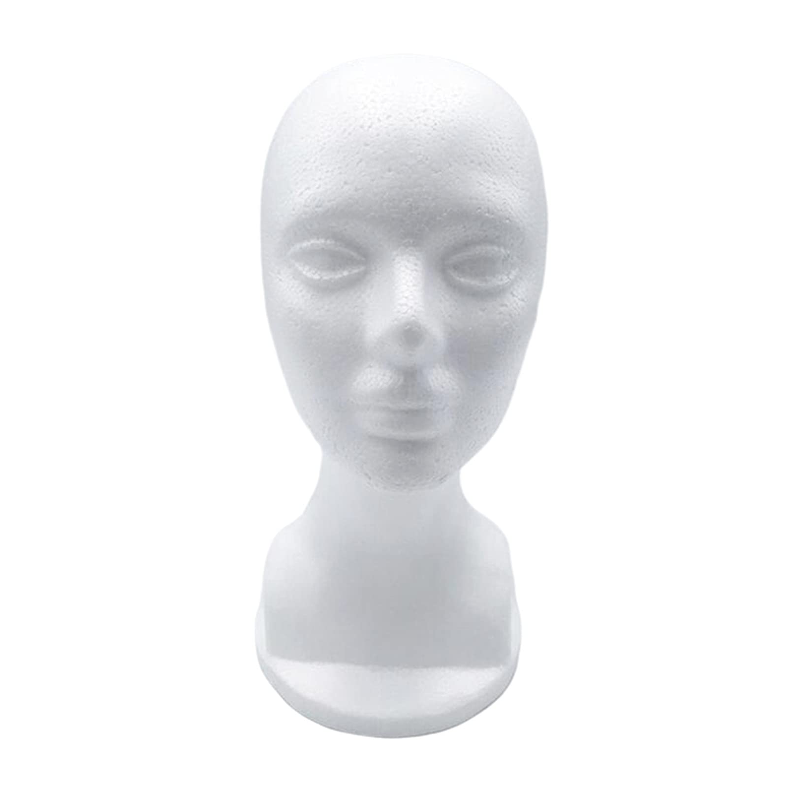Wolnostojąca pianka peruka okulary przeciwsłoneczne Wyświetlacz mannequin głowa stojak biały wig wiązka uchwyt na wyświetlacz wig wig stojak(01)