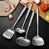 Ensemble De Spatules Et Louche Pour Wok - 43,2 Cm - Spatule En Acier Inoxydable 18/10