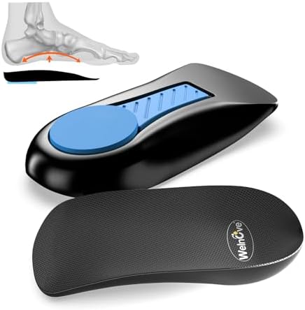 Welnove Semelles Orthopédiques Fasciite Plantaire - Soutien Voûte Plantaire Pieds Plats Épines Talon 39-40.5