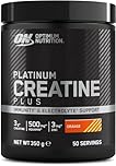 Optimum Nutrition Platinum Creatine Plus, Advanced Food Supplement to Increase Power and Performance, with Aquamin Magnesium for Electrolyte Balance, Orange Flavour, 50 Servings, 350 g