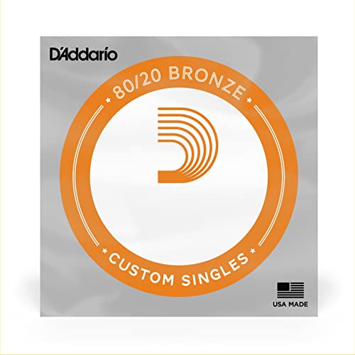 D’Addario BW021 Corde seule avec filet de bronze pour guitare acoustique Calibre .021 - Les Beatles, Paul McCartney, John Lennon, RIngo Starr, George Harrison D'Addario BW021 Corde seule avec filet de bronze pour guitare acoustique Calibre .021
