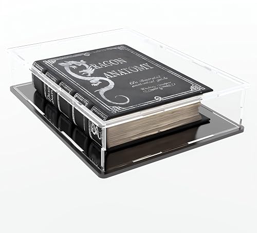 Image of RAPAL Design Clear Acrylic Box for Book Transparent Rectangular Storage Box Self Assemble Collectible Box Alternative Glass Case for Display (10.6 inch L x 8 inch W x 2.4 inch H)