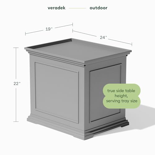 Image of Veradek Brixton Tray Table - Outdoor 2-in-1 Tray and Storage Table