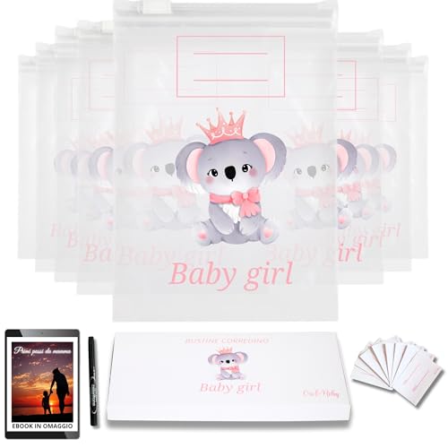 8 bustine corredino neonato ospedale 100% Made in italy -