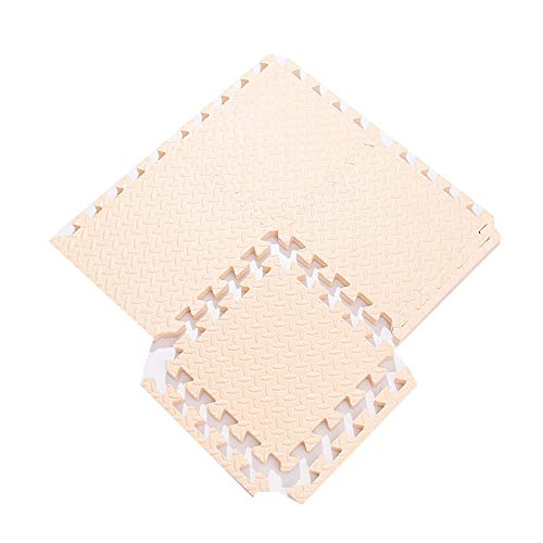 Sticker Superb. 8 peças (30 x 30 x 2,5 cm), chão de espuma EVA, Esercizio, ioga, tapete puzzle de jogo, tapete de borracha EVA para bebé, manta de brincar (bege)