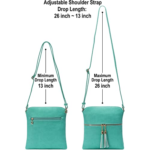 Image of Solene Womens Lightweight Medium Crossbody Purse with Tassel, Perfect Size Crossbody Bags for Daily Use, travel