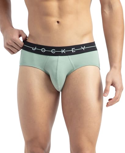 Image of Jockey NY15 Men Super Combed Cotton Elastane Stretch Solid Brief with Ultrasoft Waistband