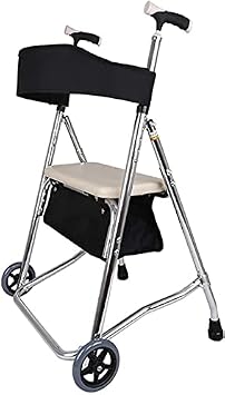 Rollator Walker, 4 Wheel Medical Rolling Walker Folding Aluminum Lightweight Foldable Walking Rollator, Walker with Wheel for Seniors, Height Adjustable, Ergonomics