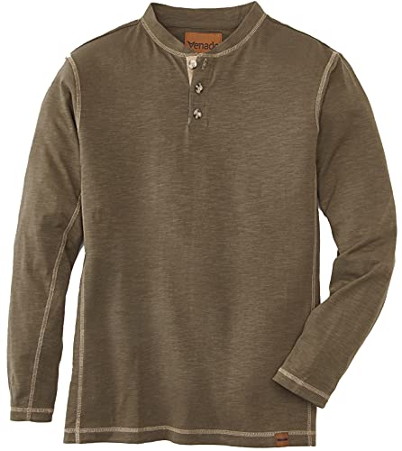 Venado Long Sleeve Shirts For Men – Flex Henley Shirts For Men Outdoor Wear (Large, Army) #TOP13