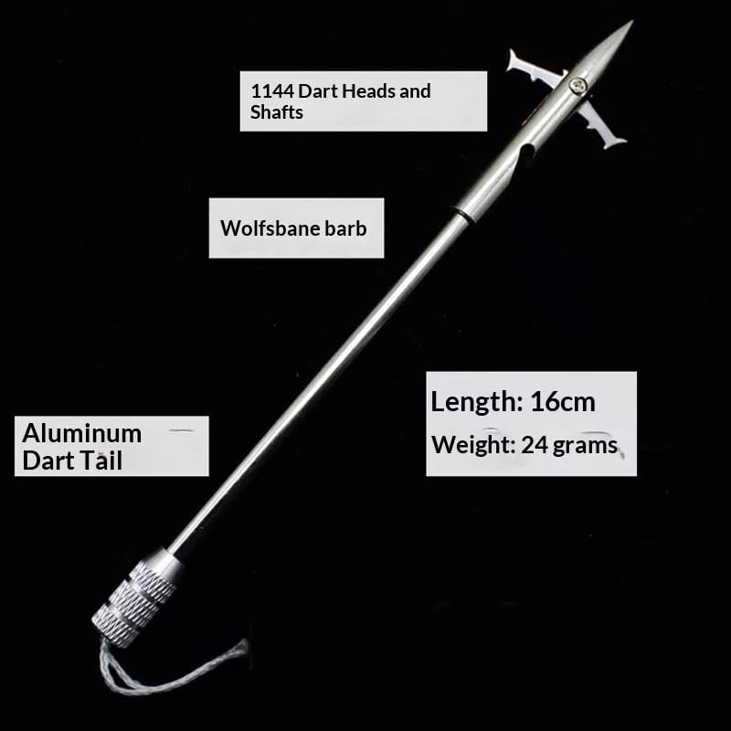 10pcs Stainless Steel Spear Arrowhead, Deep Water Hunting Arrow with Seamless Barbed Tip, Bullet Head Fish Spear for Bowfishing & Catapult