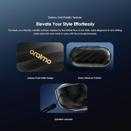 Oraimo SpaceBox Bluetooth Speaker, Portable Wireless Speakers with Heavy Bass, Bluetooth 5.4, LED Light, Exclusive App, 3 EQ Modes Small Wireless Speaker for Home Outdoor, Black - image 6