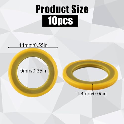 Image of 10pcs 26-830749 Gearcase Drain Plug Seal Washer Gaskets, Washer Drain Plug Seal Lower Unit Grease Gaskets Gearcase Lube Drain Screw Washer Compatible with Mercury Marine /Mercruiser