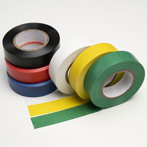 Image of Electrical Tape - 4 Rolls White Electric Tape, 3 /4 Inch by 32 Feet, Professional Insulating PVC, Voltage Level 600V Dustproof, Adhesive for General Home Vehicle Auto Car Power Circuit Wiring