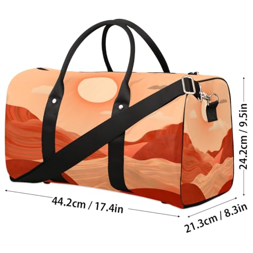 Classic Desert Pattern Travel Duffel Bag for Women Men Foldable Sport Gym Tote Bag Lightweight Waterproof Weekender Overnight Bag for Weekend Holiday Gym Swim Yoga4