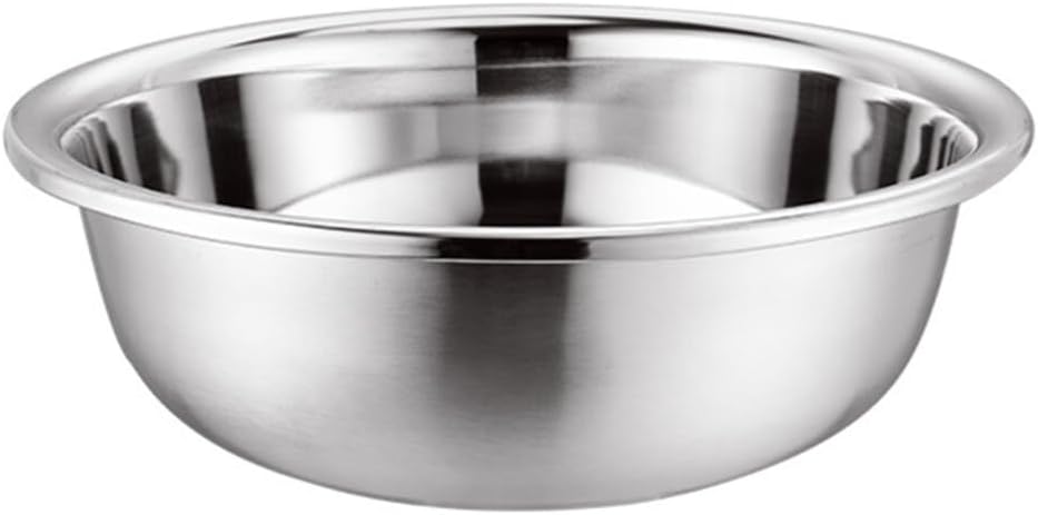 Angoily Multifunctional Silver Soup Bowl Beating Flour Basin Vegetable Washing Bowl Ideal for Cereal Fruit and Vegetable Prep and Versatile Kitchen Essential