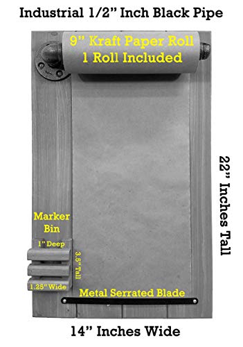 Rydal-Farmhouse-Rustic-Wooden-Memo-Paper-Roll-Holder-Grocery-List-Pad-or-Note-Board-for-Families-Customize-20-Colors-Shown-In-Classic-Gray Rydal Farmhouse Rustic Wooden Memo Paper Roll Holder Grocery List Pad or Note Board for Families Customize 20 Colors Shown In Classic Gray