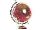  Globo Terraqueo de Escritorio Decorativo Aluminio y PVC 27 cm Dorado