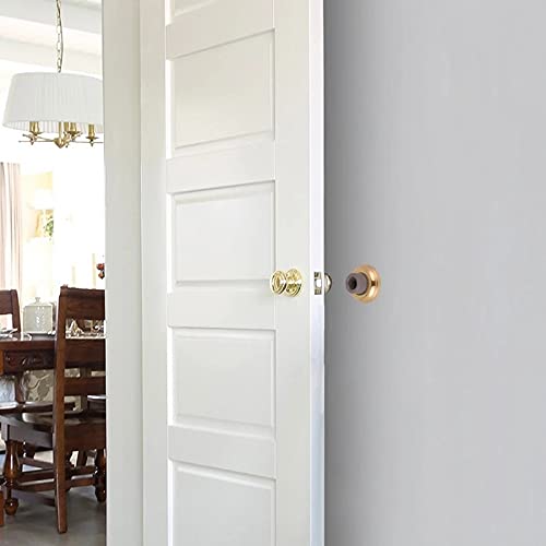 Tope de puerta antigolpes de acero inoxidable bronce para evitar daños en pared y suelo 5