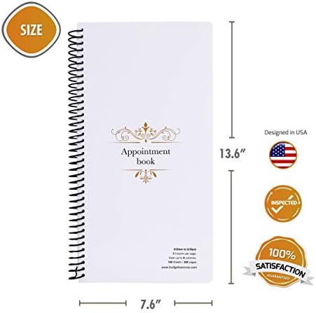 Miniatura 4 de Libro de citas sin fecha 2023-2024  3 columnas organizador de libros de aplicaciones de 200 páginas con soporte para bolígrafo, planificador semanal