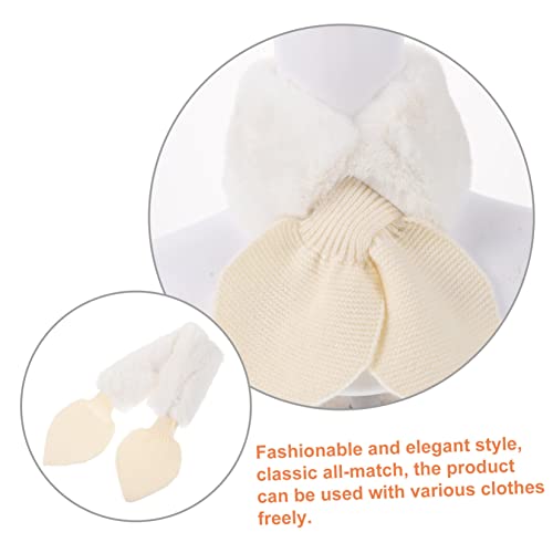 VALICLUD Boy Girl's Scarf Boy's Fur Collar Thicken Plush Neck Warmer Cross Pattern and Girls Scarf3