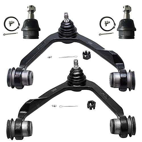 Image of Detroit Axle - 4WD Front End 14pc Suspension Kit for Ford F-150 F-250 | Expedition Navigator, 2 Upper Control Arms 2 Lower Ball Joints 2 Sway Bars 4 Tie Rods 2 Sleeves 1 Pitman 1 Idler Arm