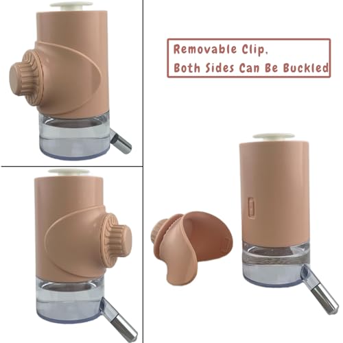 Alimentador automático de agua para gatos y perros dispensador colgante de 500 ml para jaula 8