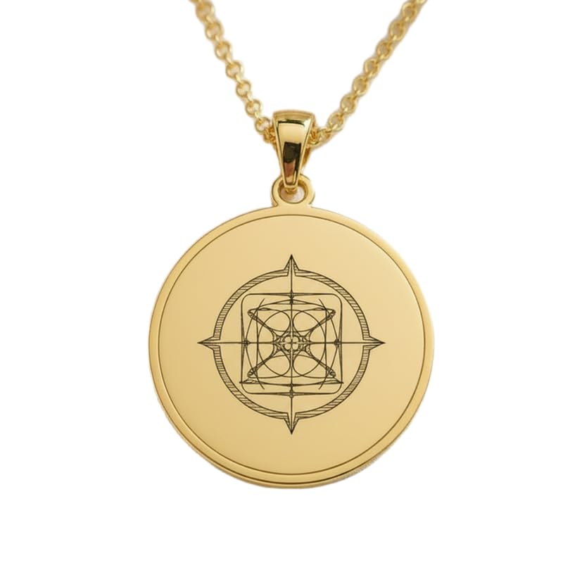 Collier sigil en argent 925 doré LKBEADS, un bijou fait main d'exception
