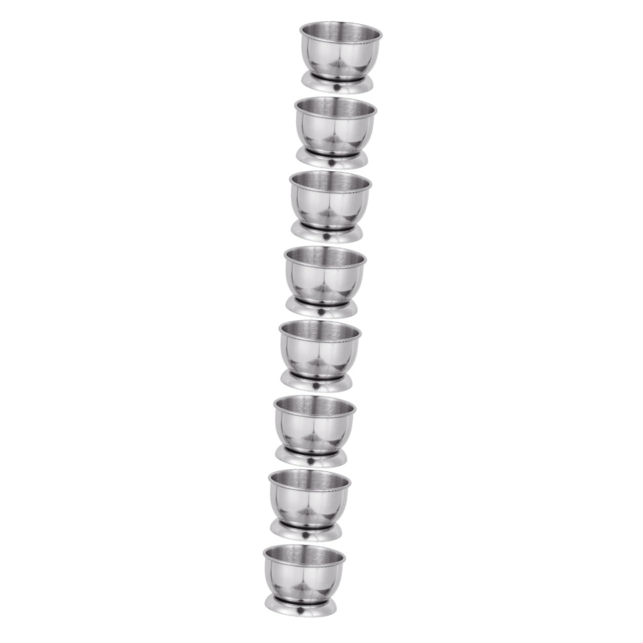 SOLUSTRE 4 Sätze Kleine Teetasse Rostfrei Tassen Faltbar Reisen Haushaltstea Becherbecher Aus Edelstahl Edelstahlbecher Teegeschirr Kaffeetasse Edelstahl Metallbecher Silber 2 Stücke * 4