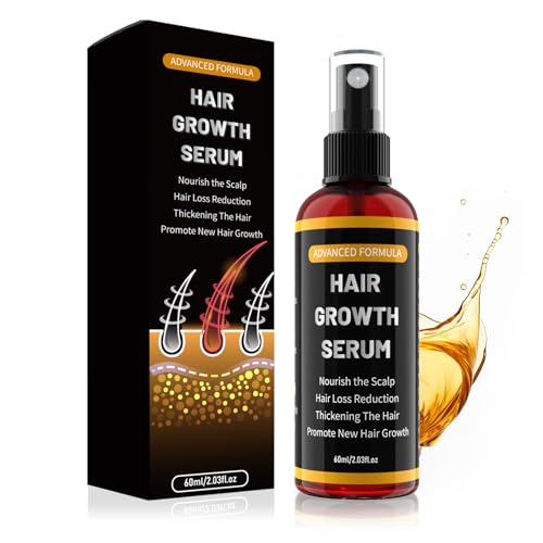 Rouclo-Sérum Capilar Anticaída con aceite de romero, aceite de ricino y biotin. Estimula el crecimiento cabello mujer, combate la caída, fortalece el cabello y favorece el crecimiento de barba-60ml