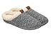 Adrienne Vittadini Women's Comfort Padded Memory Foam Sherpa Clog Cable Knit House Slipper With Slip-Resistant Rubber Bottom Sole | Indoor/Outdoor