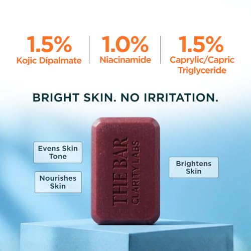 Image of Clarity Labs | DETAN BRIGHTENING SOAP | (Pack of 4) | Tan Removal | KOJIC ACID SOAP | Niacinamide | Vitamin C Kojic | Dark Spot Removal | Even Skin Tone | Glowing Brighter Skin | Reduces underarm pigmentation