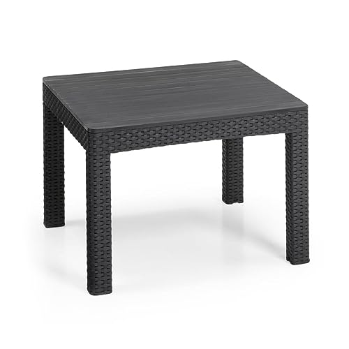 Keter Table de Jardin Graphite Meuble de Patio Terrasse Extérieur Arrière-Cour